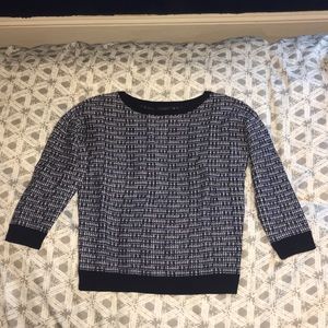 J. Crew blue multi tweed pullover
